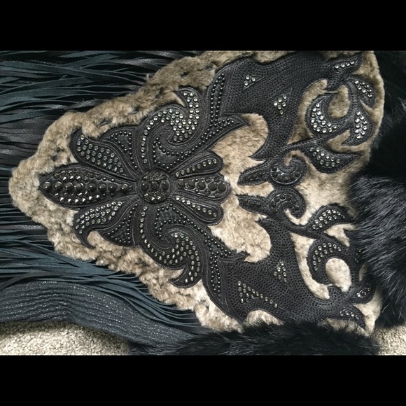 Unique, Original, Hand made Leather/Fur Vest - Picture 3 of 8